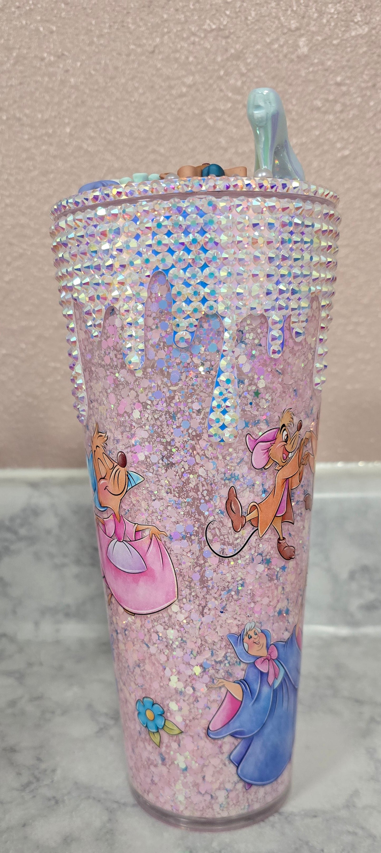 Cinderella 24oz Bling drip cup