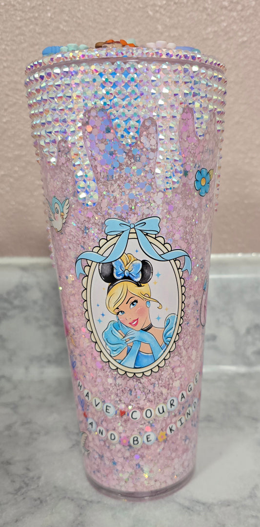 Cinderella 24oz Bling drip cup