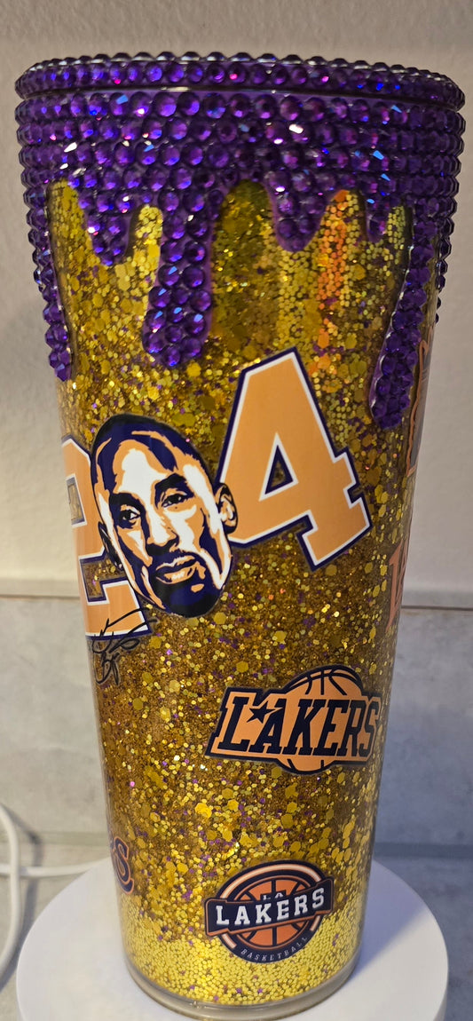 Regular 24oz cup with bling drip and lid. NOT A SB