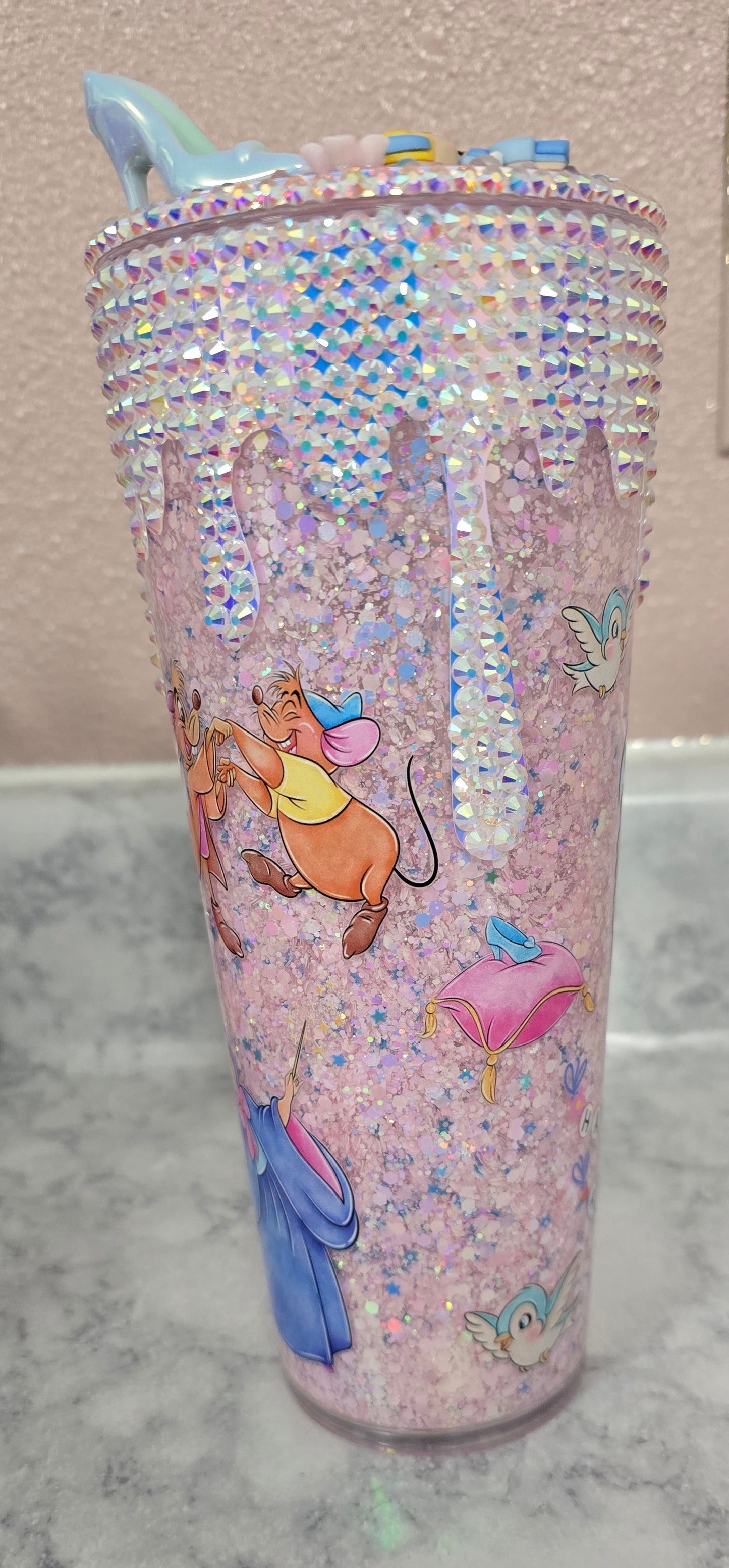 Cinderella 24oz Bling drip cup