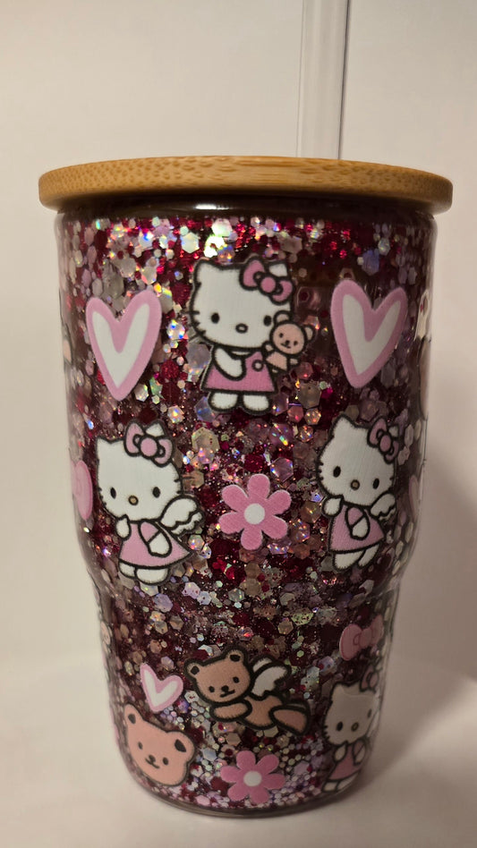 3oz shot glass with lids and straw